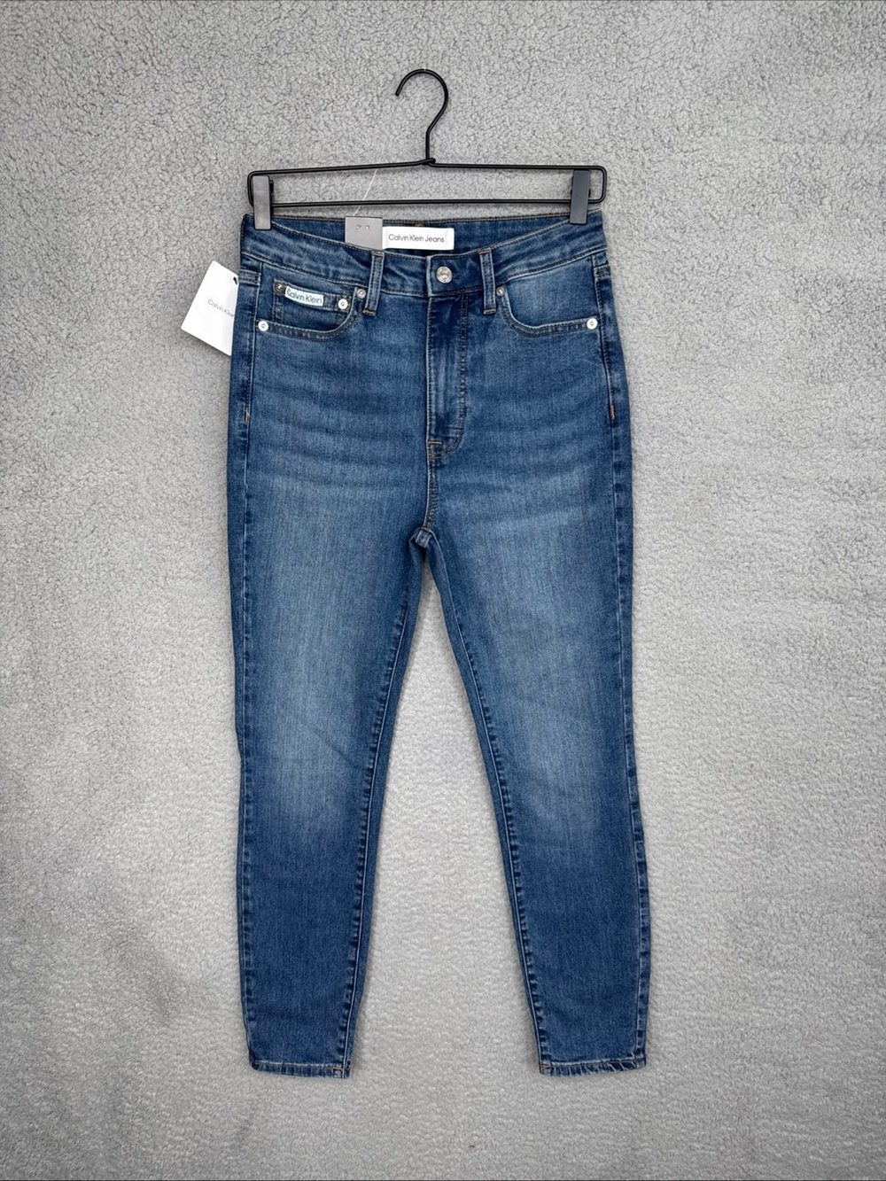 Calvin Klein Women,s Storm Blue High Rise Skinny Ankle Denim Jeans Size 6 NWT - Picture 8 of 16